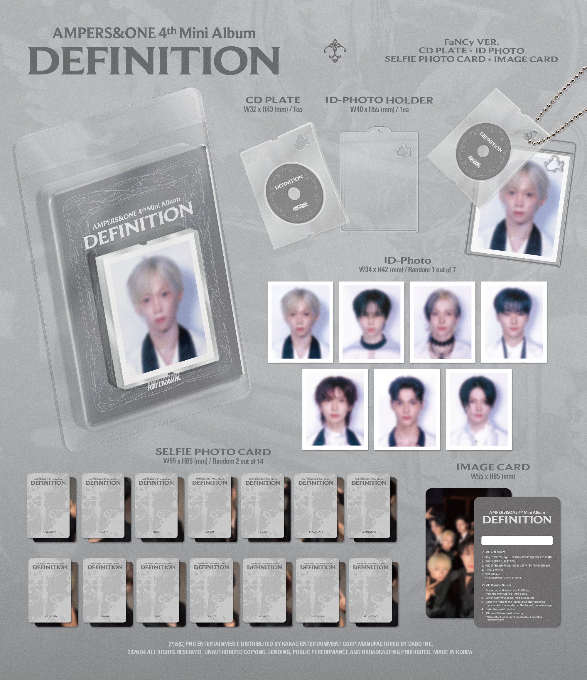 AMPERS&ONE - 4TH MINI ALBUM [DEFINITION] (FANCY VER.) (7 VERSIONS) - LightUpK