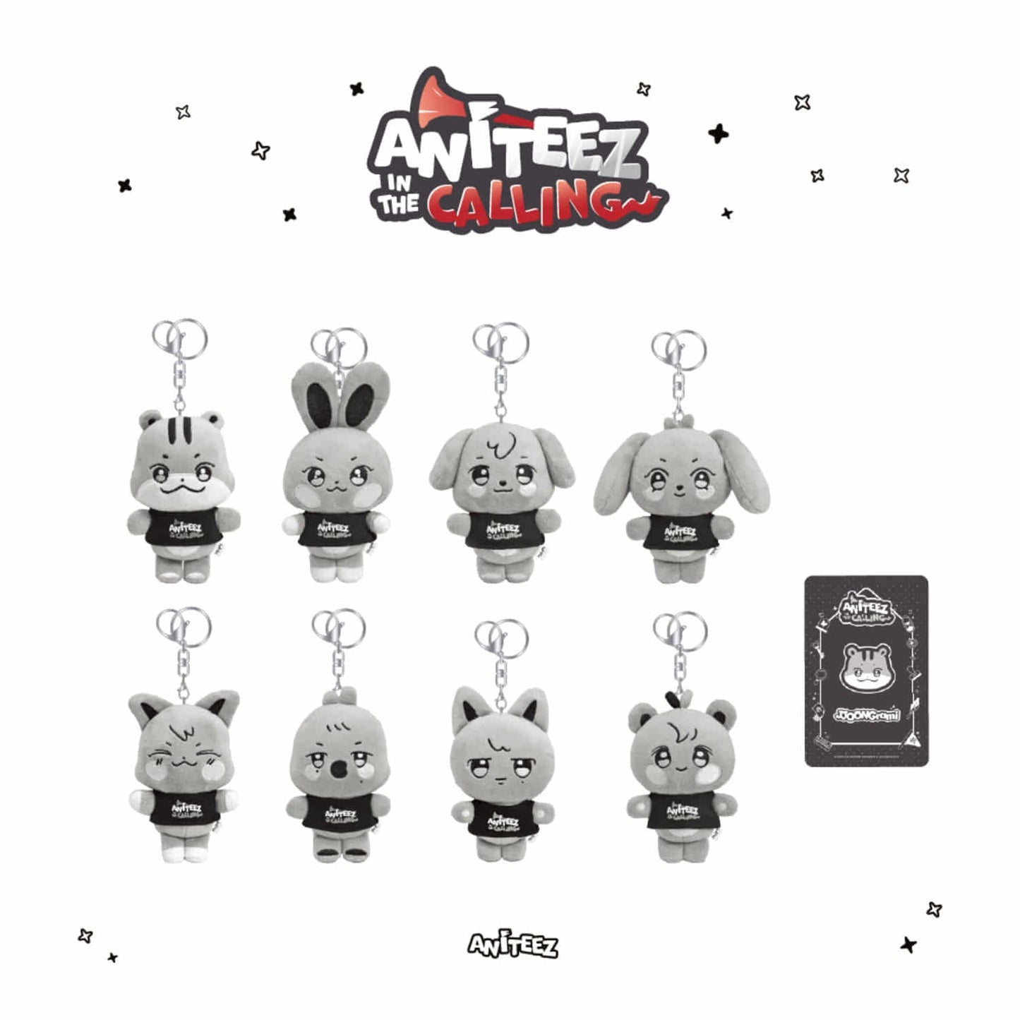 (PRE-ORDER) ATEEZ - ANITEEZ IN THE CALLING - THE CALLING ANITEEZ PLUSH KEYRING (8 VERSIONS) - LightUpK