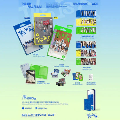 TWICE - 4TH ALBUM [THIS IS FOR] (POLAROID VER.) (3 VERSIONS) - LightUpK