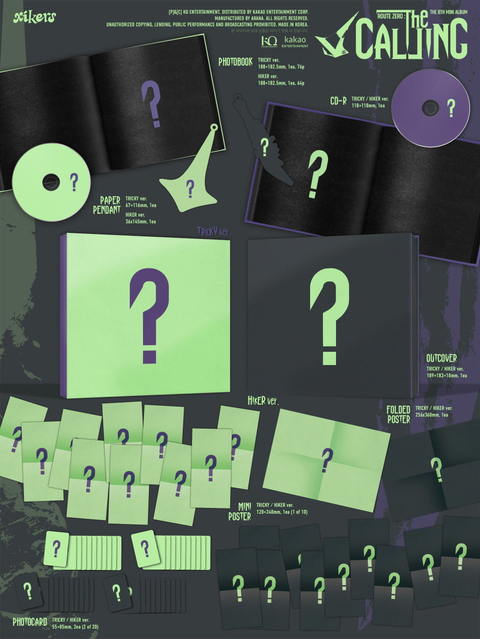XIKERS 8th Mini Album ROUTE ZERO : THE CALLING - Spec Detail