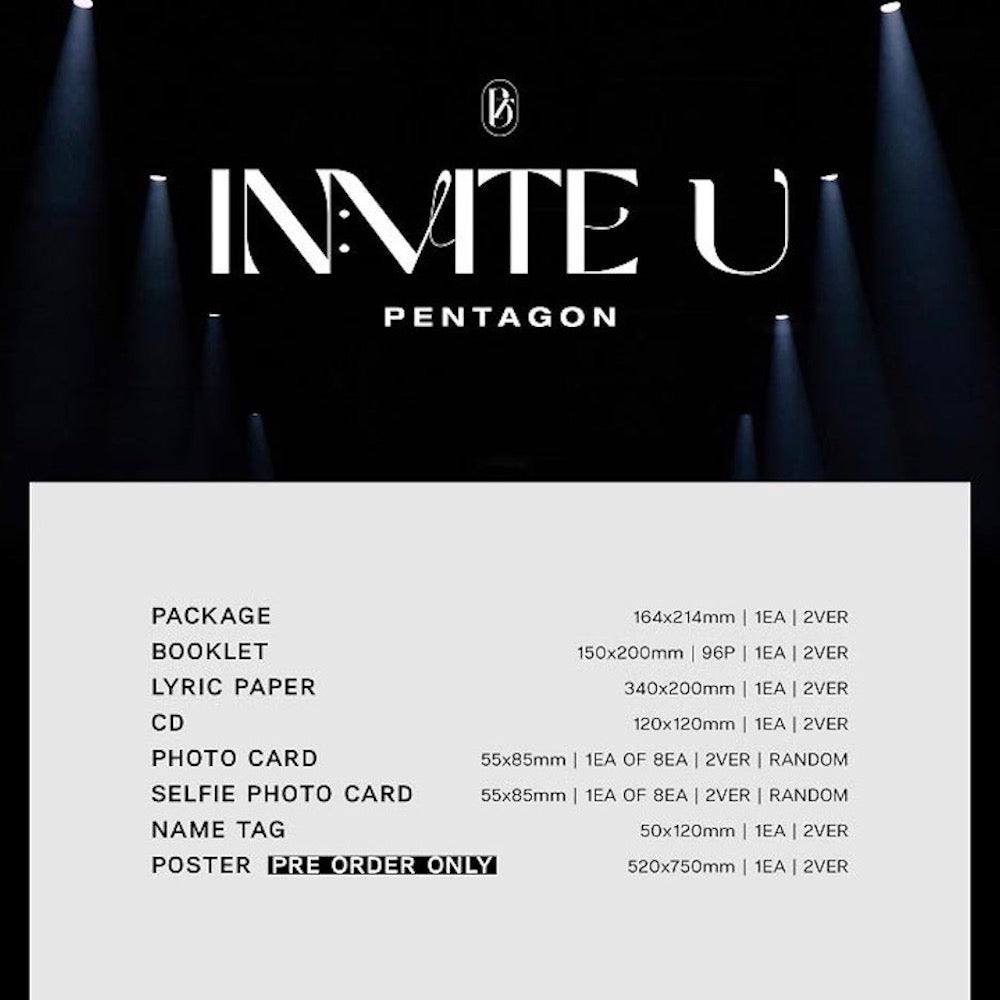 PENTAGON - IN:VITE U (12TH MINI ALBUM) (2 VERSIONS)