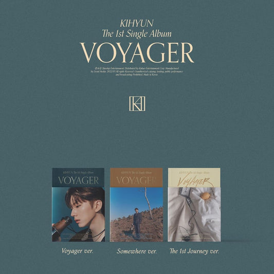 KIHYUN - VOYAGER (1ST SINGLE ALBUM) (3 VERSIONS) - LightUpK