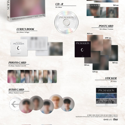 ONEUS - PYGMALION (9ÈME 미니앨범) JEWEL CASE VER. (5 VERSIONS) (ALÉATOIRE)