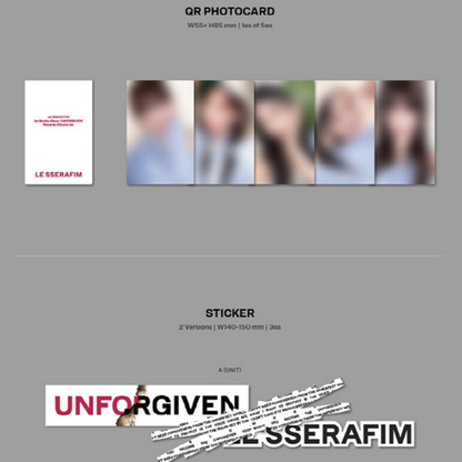 LE SSERAFIM - 1ER ALBUM STUDIO 'UNFORGIVEN' (WEVERSE ALBUMS VER.) (2 VERSIONS)