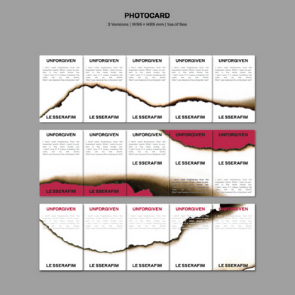 LE SSERAFIM - 1ST STUDIO ALBUM 'UNFORGIVEN' (3 VERSIONS)
