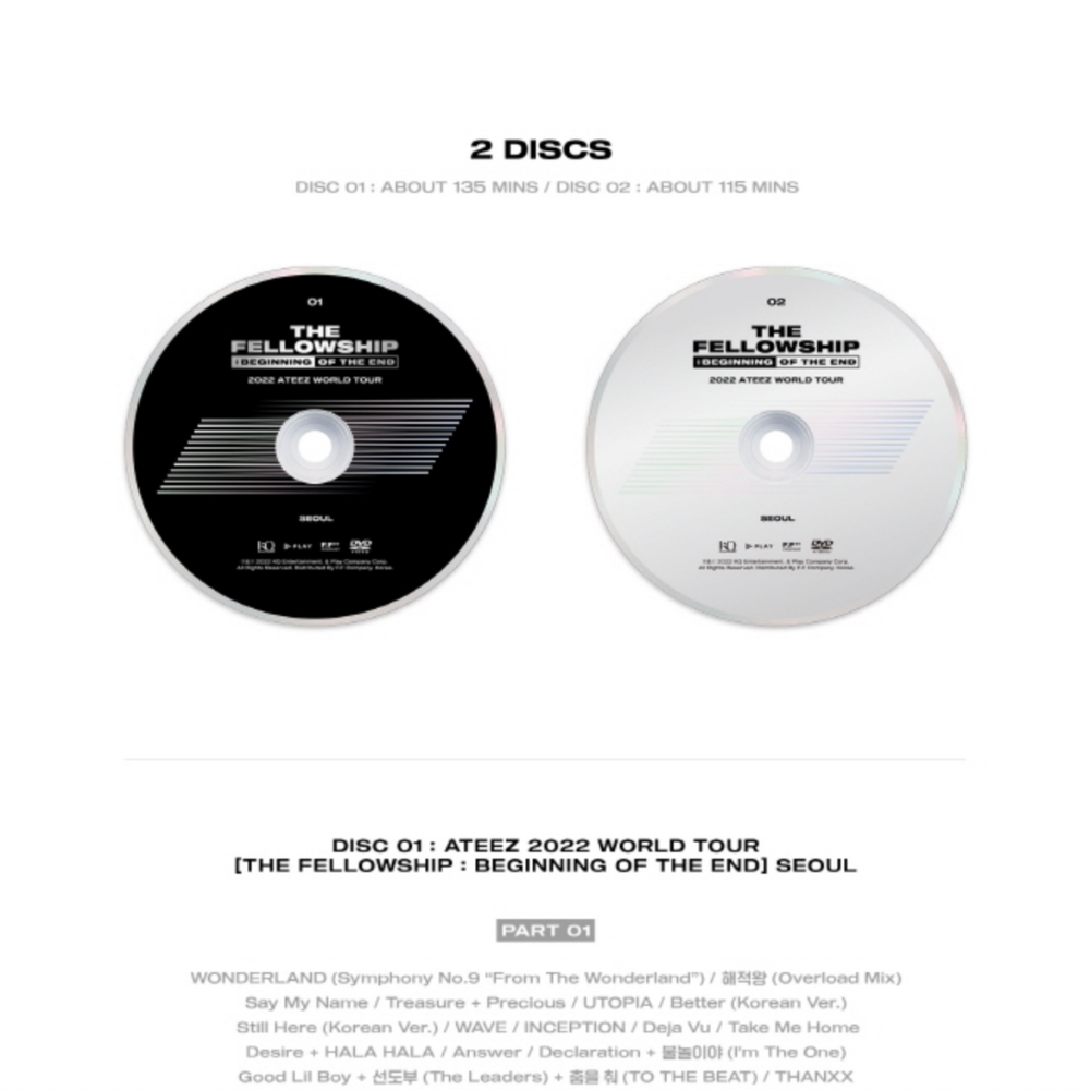 ATEEZ - ATEEZ THE FELLOWSHIP : BEGINNING OF THE END SEOUL [DVD]