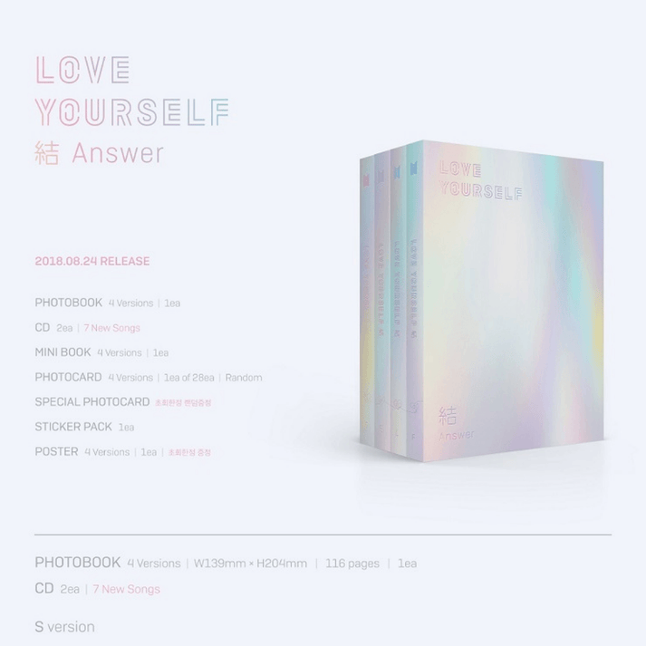 BTS - LOVE YOURSELF 結 'ANSWER' (2CD) (4 VERSIONS) – LightUpK