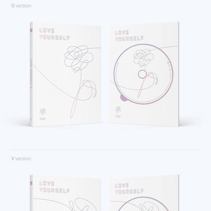 BTS - LOVE YOURSELF 承 'HER' (5TH MINI ALBUM) (4 VERSIONS) - LightUpK