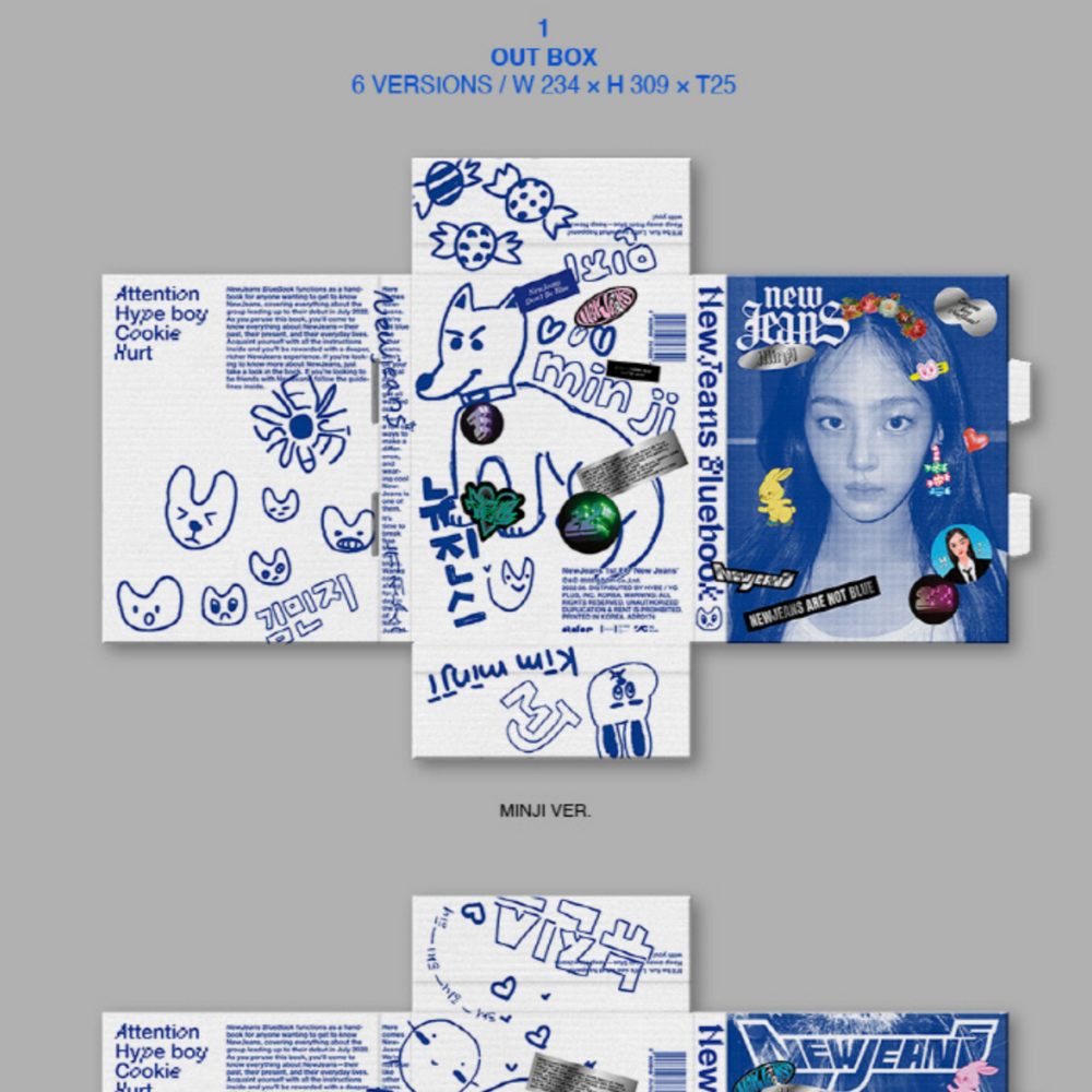 NEWJEANS - 1ST EP 'NEW JEANS' [BLUEBOOK VER.] (6 VERSIONS)