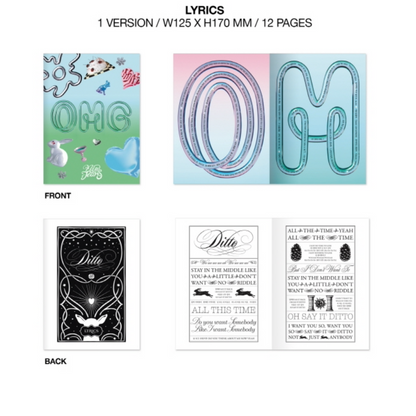 NEWJEANS - 1ST SINGLE 'OMG' MESSAGE CARD VER. (6 VERSIONS)