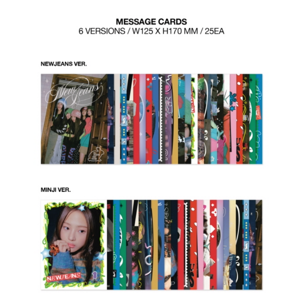 NEWJEANS - 1ST SINGLE 'OMG' MESSAGE CARD VER. (6 VERSIONS)