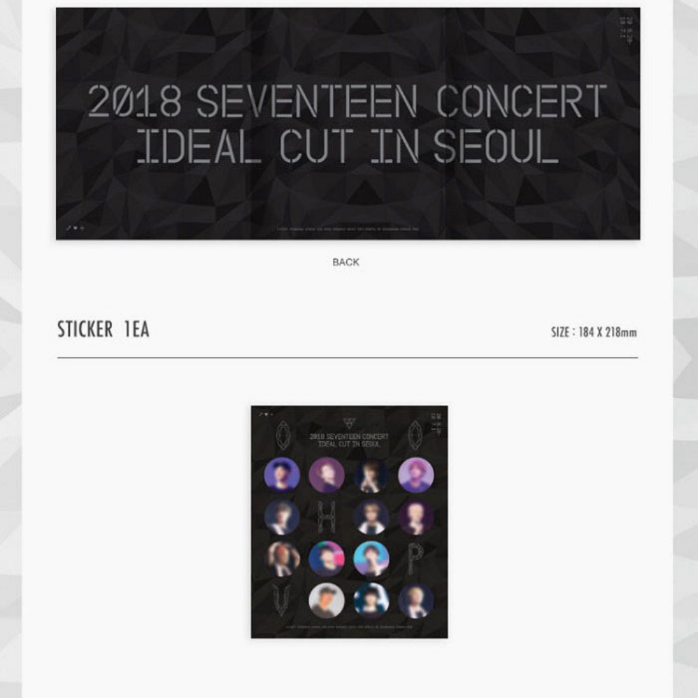 SEVENTEEN - 2018 SEVENTEEN CONCERT 'IDEAL CUT' IN SEOUL DVD (3 DISC)