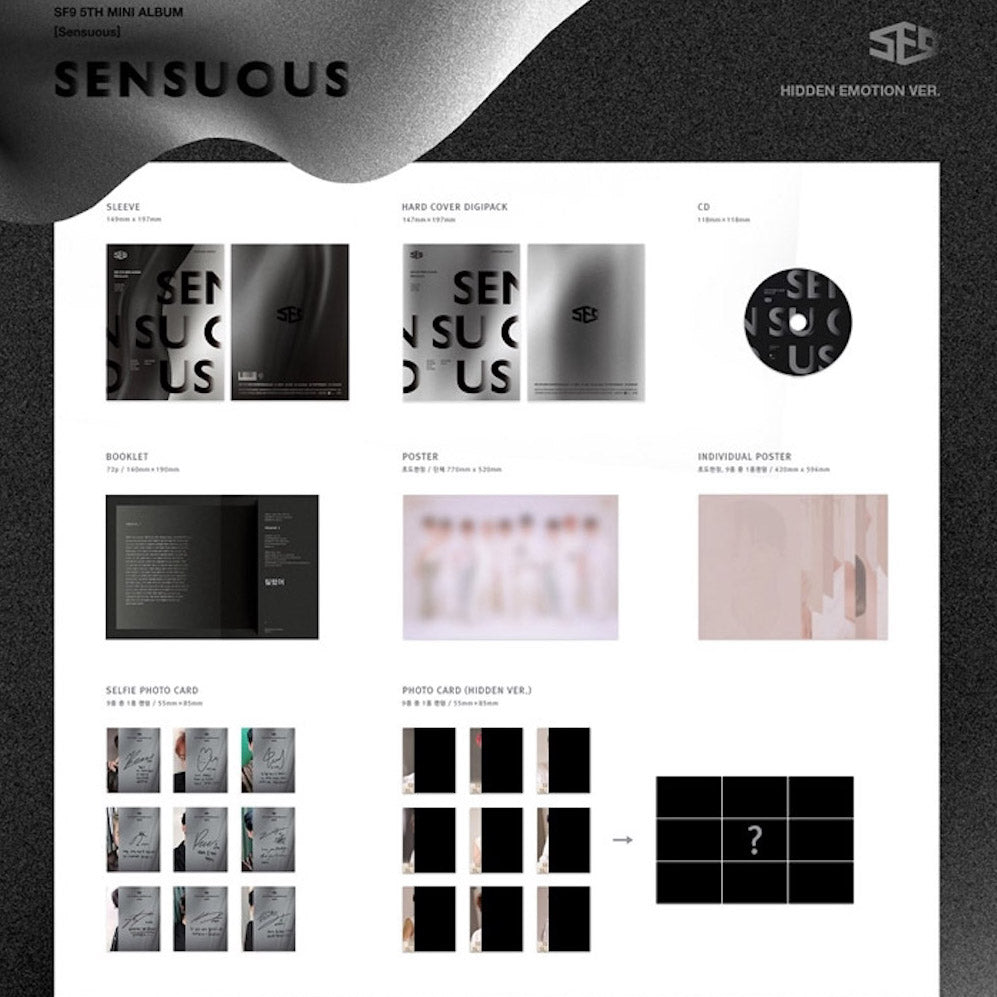 SF9 - SENSUOUS (5TH MINI ALBUM) (2 VERSIONS)