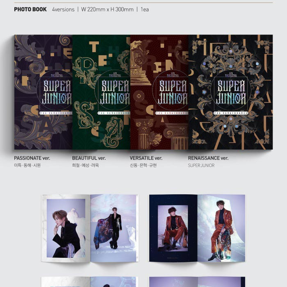 SUPER JUNIOR - VOL.10 THE RENAISSANCE (THE RENAISSANCE STYLE) (4 VERSIONS)