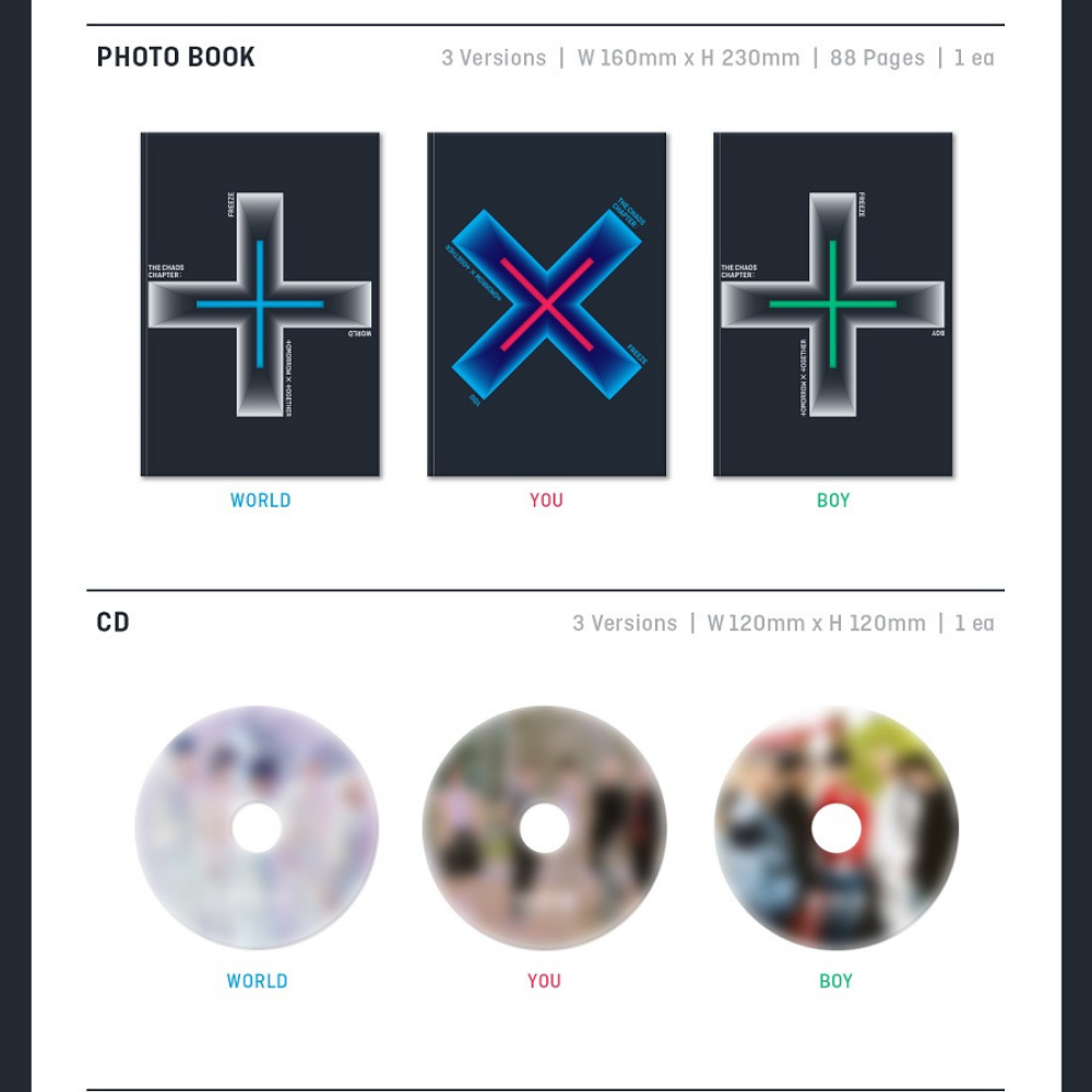 TOMORROW X TOGETHER (TXT) - CHAOS CHAPTER : FREEZE (3 VERSIONS