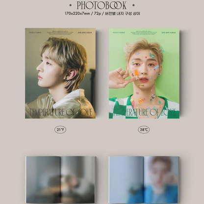 YOON JI SUNG - TEMPERATURE OF LOVE (2ND MINI ALBUM) (2 VERSIONS)