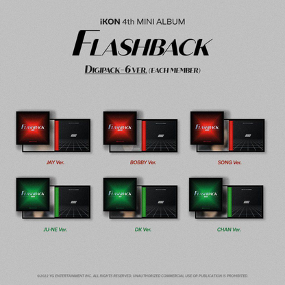 iKON - FLASHBACK (4ÈME MINI ALBUM) DIGIPACK VER. (6 VERSIONS)