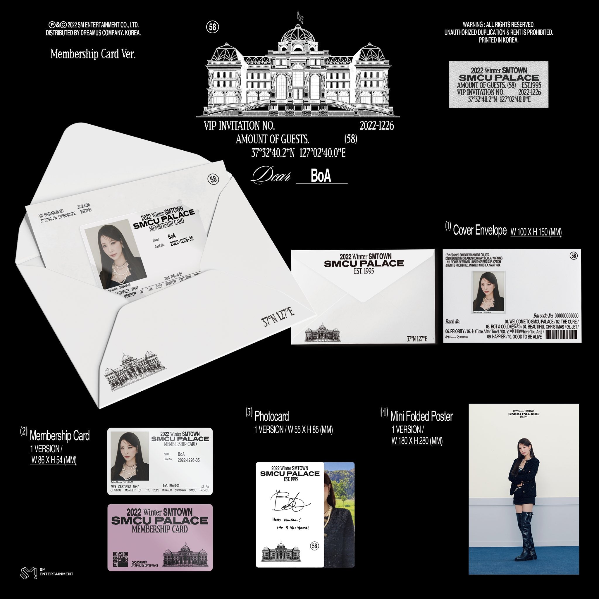 BOA - 2022 WINTER SMTOWN : SMCU PALACE (GUEST. BOA) (MEMBERSHIP CARD VER.) - LightUpK